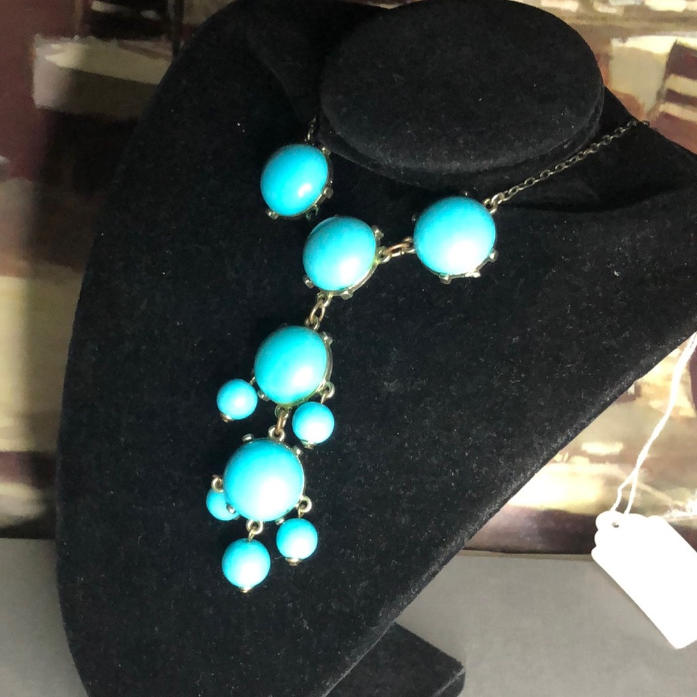 026 blu Vintage blue beaded